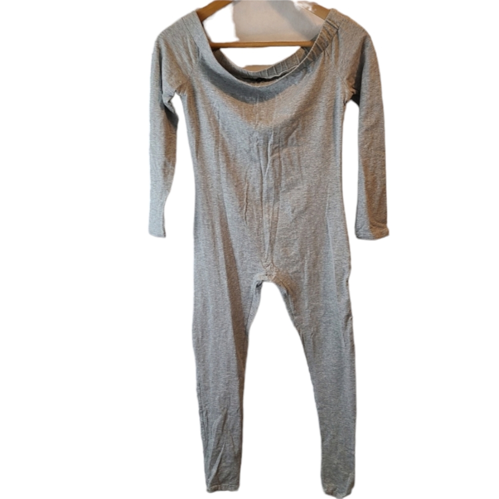JNK Women's Gray Long Sleeve Jumpsuit One Piece